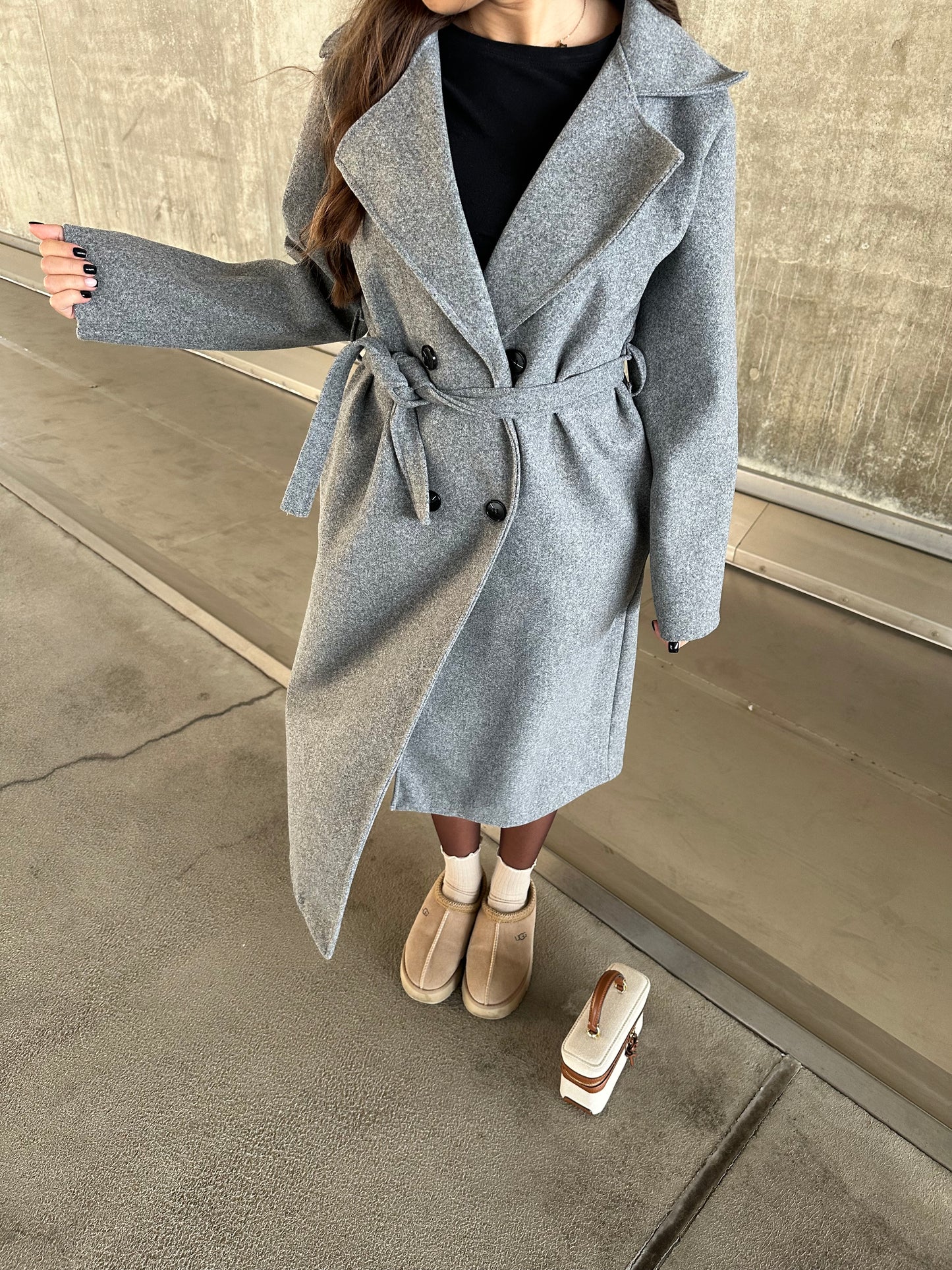 MANTEAU TRENCH GRIS