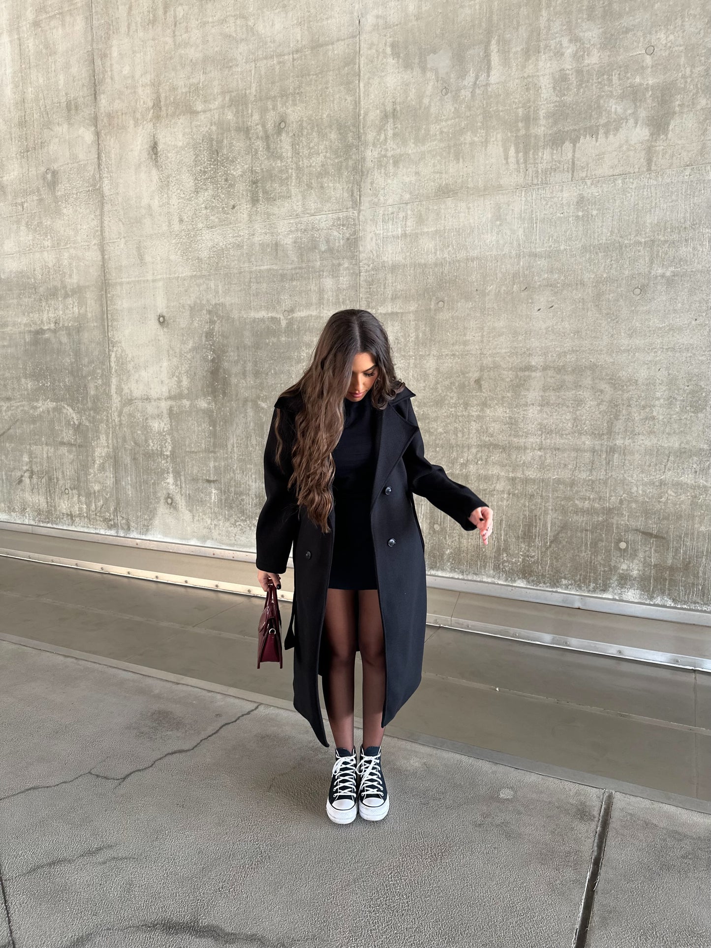 MANTEAU TRENCH NOIR