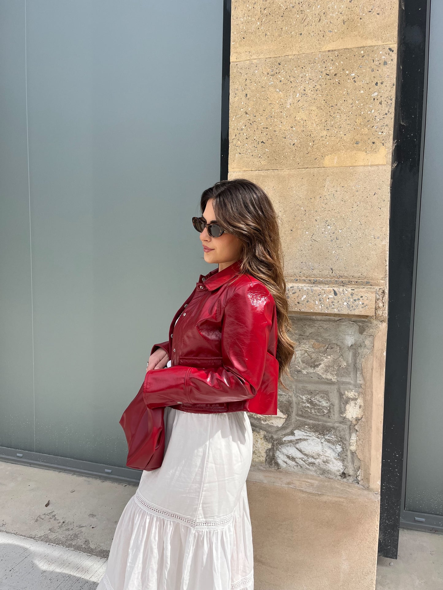 VESTE CARLA ROUGE