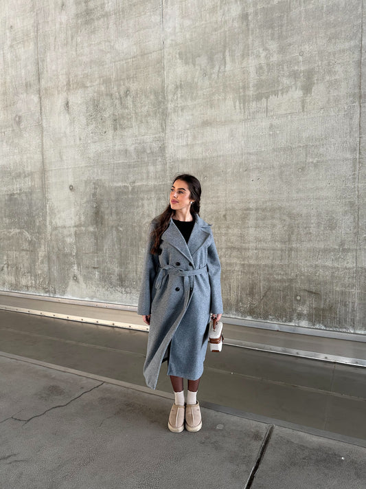 MANTEAU TRENCH GRIS