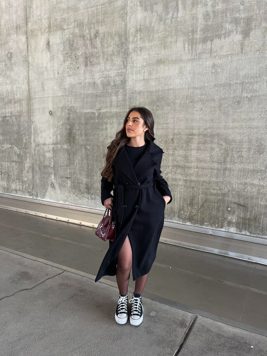 MANTEAU TRENCH NOIR