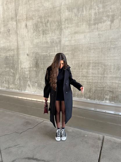 MANTEAU TRENCH NOIR