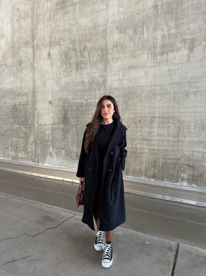 MANTEAU TRENCH NOIR